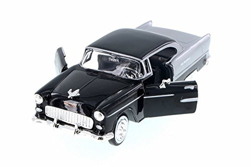 Motor Max 1955 Chevy Bel Air Hard Top, Black 73229AC/BK - 1/24 Scale Diecast Model Toy Car