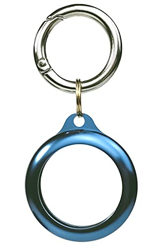 Metal Airtag Keychain, Airtag Case for Apple Airtag, Airtag Holder for Apple Products, Key Finder Keychain for Men  and  Women, Key Finder Case Apple Airtags Keychain, Key Finder Holder -Blue-