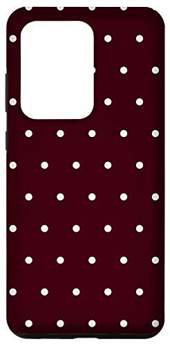 Galaxy S20 Ultra Case Chocolate Phone Cover, Brown and White Polka Dots Phone Case