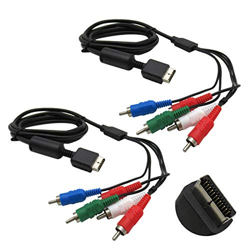 USonline911 2 pcs High Definition RCA Component A/V Cable for Sony Playstation 2 and Playstation 3