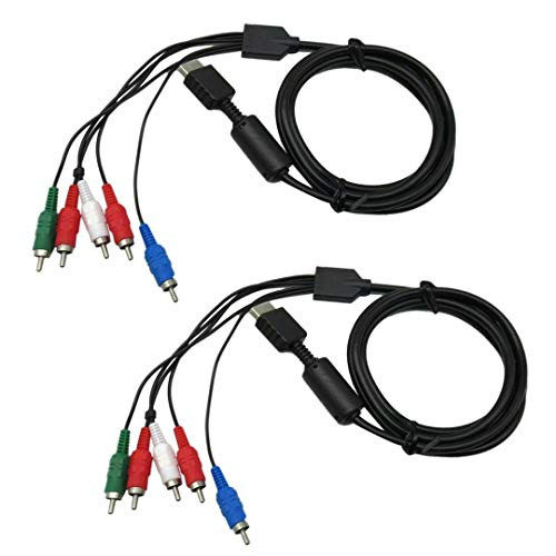 2 Pack 6FT HD Component RCA AV Video-Audio Cable Cord for Sony Playstation 2 3 PS2 PS3