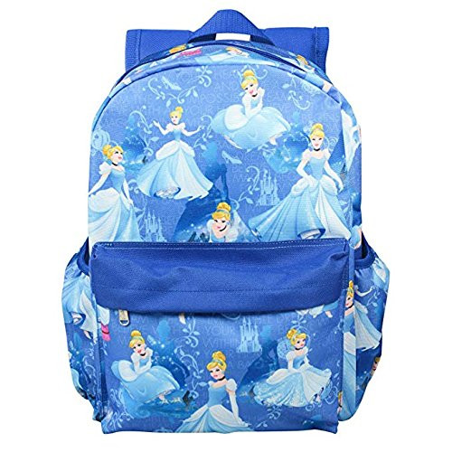 Disney Princess Cinderella Large Blue All-Over Print Girls' School Backpack