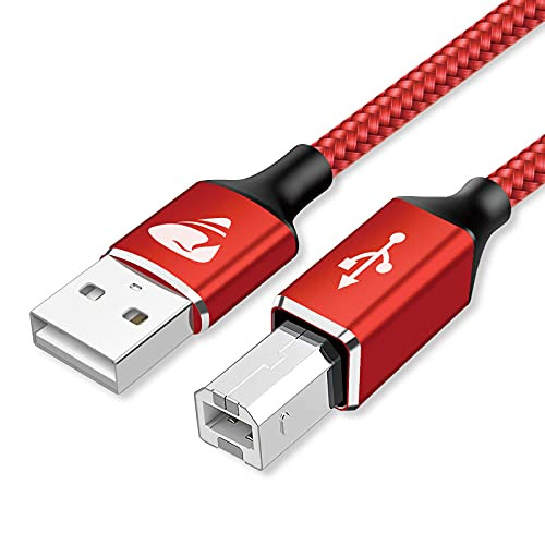 USB Printer Cable 2M/6FT, Aioneus USB 2.0 Type A Male to Type B Male Scanner Cord High Speed Compatible with HP, Canon, Dell, Epson, Lexmark, Xerox, Samsung and Piano
USB Printer Cable 2M/6FT, Aioneus USB 2.0 Type A Male to Type B Male Scanner Cord High Speed Compatible with HP, Canon, Dell, Epson, Lexmark, Xerox, Samsung and Piano