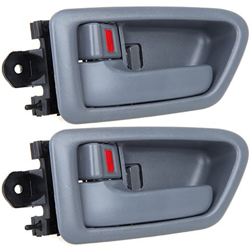 LUJUNTEC Interior Door Handles Driver Side Replacement for 1997-2001 for Toyota Camry Texture Gray-2pcs-