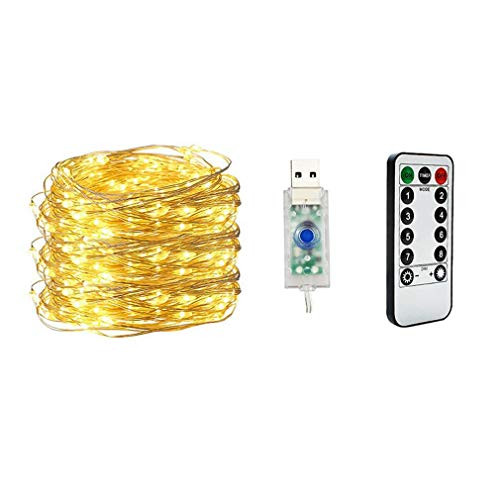 20m 200LED String Light Remote Control USB Copper Wire Christmas String Light