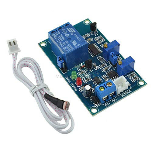 12V Photoresistor Relay Module Light Brightness Sensor Timer Detection Controller Switch On Off with Wires for Car Board