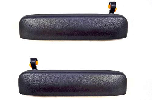 PT Auto Warehouse NI-3152A-FP - Outer Exterior Outside Door Handle, Textured Black - Front Left/Right Pair
