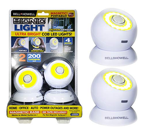 Bell and Howell Bionic Light Motion-Sensing, Portable, Powerful, Bright COB LED Lights As Seen On TV (Set of 2)