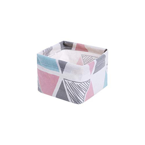 HLD Cloth Stationery Storage Box Coffee Table Remote Control Storage Basket Dresser Desktop Cosmetic Finishing Box Cosmetic Cases -Color : D-
