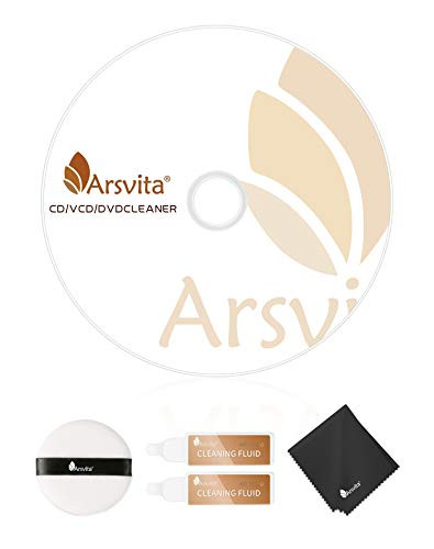 Arsvita Laser Lens Cleaner Disc Cleaning Set for CD / VCD / DVD Player, Safe and Effective, ARCD-04