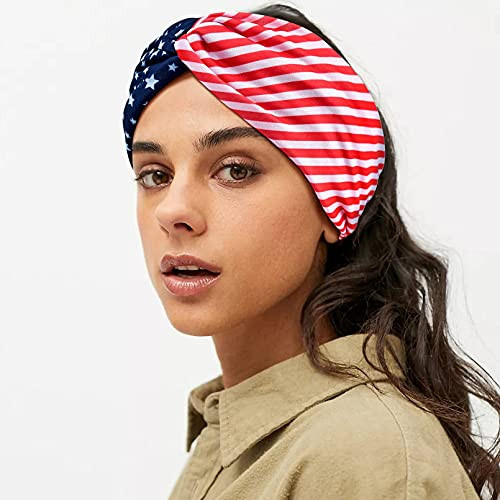 American Flag Headband US Patriotic Bandana 4th of July Outfit Wide Stretch Women Headband Independence Day Red White Blue American Flag Headband US Patriotic Bandana 4th of July Outfit Wide Stretch Women Headband Independence Day Red White Blue