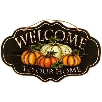 Fall Sign ~ Welcome To Our Home with Pumpkins