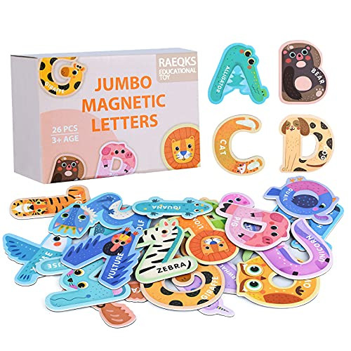 Jumbo Magnetic Letters ABC Alphabet Magnets Colorful Animal Shape Fridge Magnet Uppercase Refrigerator for Kids Educational Toys Set Preschool Learning Games for Toddlers 3 4 5 Years Old Boys Girls Jumbo Magnetic Letters ABC Alphabet Magnets Colorful Animal Shape Fridge Magnet Uppercase Refrigerator for Kids Educational Toys Set Preschool Learning Games for Toddlers 3 4 5 Years Old Boys Girls