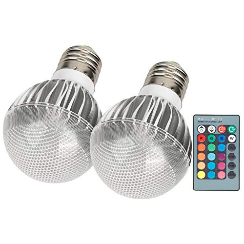 Light Bulb - 9W E27 RGB Ball Light LED Color Changing Bulb with Remote Controller for Party Bar Decoration