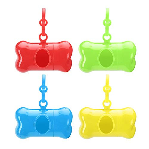 TOPINCN 4Pcs Dog Pet Puppy Poo Poop Waste Bag Dispenser Holder Pet Waste Bag Dog Poop Bag Holder Dog Waste Pooper Trash Tool for Dog
