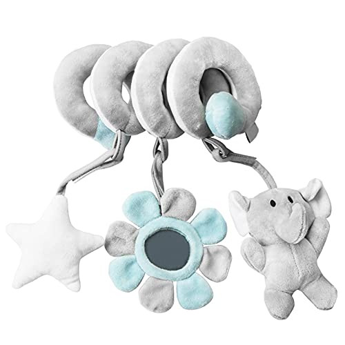 BTSRPU Baby Pram Crib Activity Spiral Plush Toys Infant Baby Stroller Toy Car Seat Hanging Toys Educational Plush Toys
