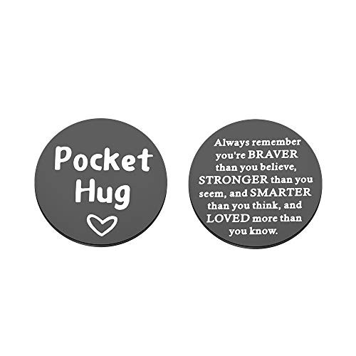 KUIYAI Pocket Hug Token Always Remember You are Braver Than You Believe Token Inspiration Gift Long Distance Relationship Gift -Remember-Pocket Hug Black- KUIYAI Pocket Hug Token Always Remember You are Braver Than You Believe Token Inspiration Gift Long Distance Relationship Gift -Remember-Pocket Hug Black-
