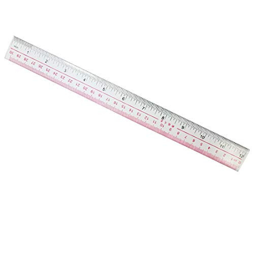 Aexit 30cm 12 Measuring Tools Inch Red Black Scale Imperial Straight Ruler Measuring Tool Model:40as394qo640