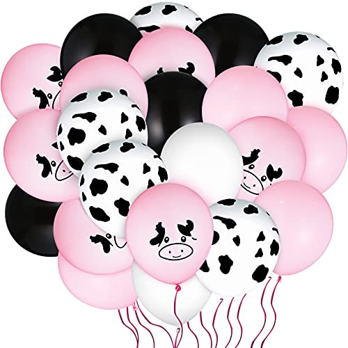 100 Pieces Cow Print Balloons Funny Cow Party Decorations Balloon Baby Pink Balloons Cow Latex Balloons for Farm Animal Theme Birthday Party Supplies Decorations 100 Pieces Cow Print Balloons Funny Cow Party Decorations Balloon Baby Pink Balloons Cow Latex Balloons for Farm Animal Theme Birthday Party Supplies Decorations