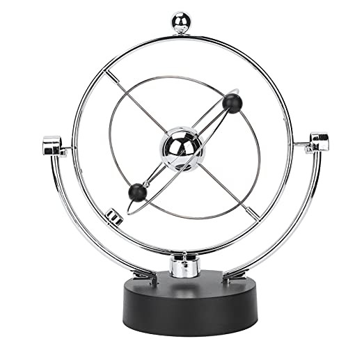 Perpetual Motion Desk Sculpture Toy, Kinetic Art Asteroid Electronic Desk Toy, Galaxy Kinetic Art Science Kit Tabletop Educational Science Toys Decoration for Home/Office/Classroom/Library
