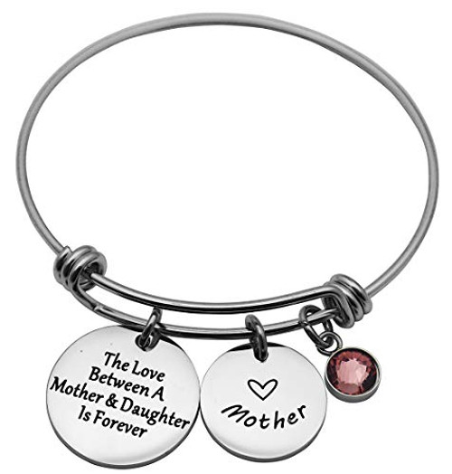 Beeshion The Love Between a Mother and Daughter is Forever Bracelet Mom Daughter Gift Expandable Wire Bangle Bracelets Family Jewelry -Mother and Daughter is Forever - Mother Bangle -- Beeshion The Love Between a Mother and Daughter is Forever Bracelet Mom Daughter Gift Expandable Wire Bangle Bracelets Family Jewelry -Mother and Daughter is Forever - Mother Bangle --