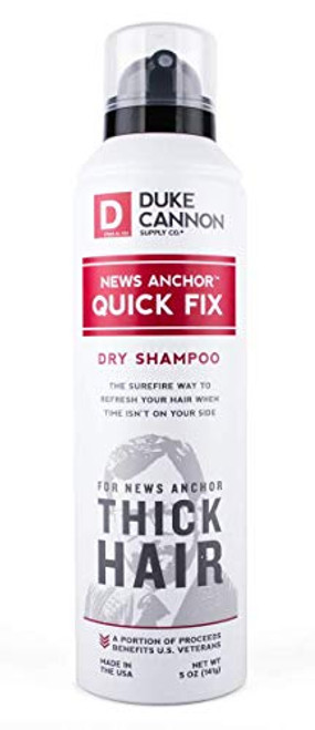 Duke Cannon Supply Co. - News Anchor Quick Fix Dry Shampoo, Unscented -5 oz- Quickly Refresh your Hair With this Mens Dry Shampoo Spray Duke Cannon Supply Co. - News Anchor Quick Fix Dry Shampoo, Unscented -5 oz- Quickly Refresh your Hair With this Mens Dry Shampoo Spray