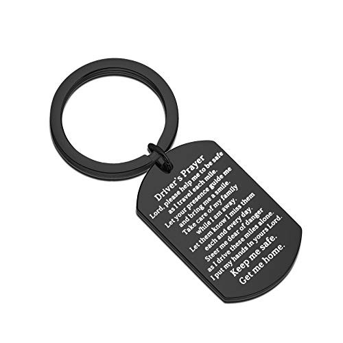 PLITI Drive Safe Keychain New Driver Gifts Trucker Daddy Gifts Truck Driver Christian Religious Jesus Christ Bible Church God Holy Jewelry Keep Me Safe Get Me Home Keychain for Him -driver prayer bl- PLITI Drive Safe Keychain New Driver Gifts Trucker Daddy Gifts Truck Driver Christian Religious Jesus Christ Bible Church God Holy Jewelry Keep Me Safe Get Me Home Keychain for Him -driver prayer bl-