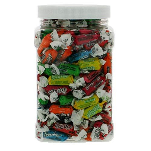 Frooties 10-Flavor Assorted Bulk Mix 1.5LB - Bulk Individually Wrapped Mix in 48 FL OZ Gift Ready Reusable Square Jar