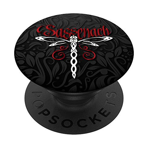 Sassenach Dragonfly Outlander | Red | Scottish Gift PopSockets PopGrip: Swappable Grip for Phones  and  Tablets
