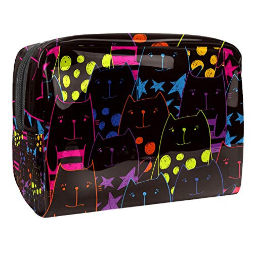 Black Cat Pattern Rosy Yellow Orange makeup pouch Cosmetic Makeup Case Beauty Bag Cosmetic Bag for Women Tote Multifunctional Makeup Cosmetic Bag Case Pouch Bag, Black Cat Pattern Rosy Yellow Orange makeup pouch Cosmetic Makeup Case Beauty Bag Cosmetic Bag for Women Tote Multifunctional Makeup Cosmetic Bag Case Pouch Bag,