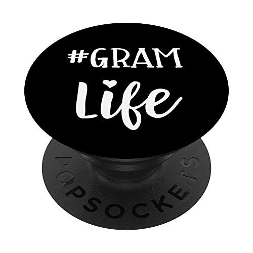Gram Life Trendy Mothers Day Gift Hashtag Black Zx PopSockets PopGrip: Swappable Grip for Phones  and  Tablets