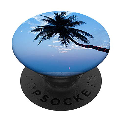 Tropical Paradise Blue Sky Palm Tree PopSockets PopGrip: Swappable Grip for Phones  and  Tablets
