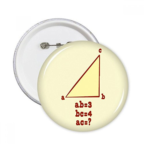 Triangle Length Illustration Pattern Round Pins Badge Button Clothing Decoration 5pcs Gift