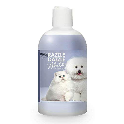 The Blissful Dog Razzle Dazzle White Pet Shampoo  Dog Shampoo for White/Light Colored Coat, 8 oz