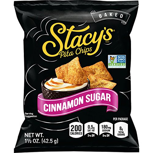 Stacy's Cinnamon Sugar Flavored Pita Chips, 1.5 Ounce -Pack of 24-