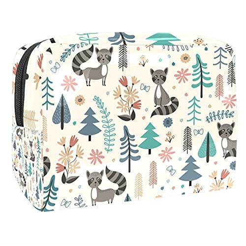 Vintage Forest Cartoon Animal Brown Bear Travel Makeup Case, Makeup Cosmetic Case Organizer Portable Artist Storage Bag Gift for Women, Girls Vintage Forest Cartoon Animal Brown Bear Travel Makeup Case, Makeup Cosmetic Case Organizer Portable Artist Storage Bag Gift for Women, Girls