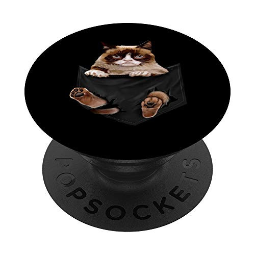 Cat Lovers Gifts Grumpy In Pocket Funny Kitten Face PopSockets PopGrip: Swappable Grip for Phones and Tablets Cat Lovers Gifts Grumpy In Pocket Funny Kitten Face PopSockets PopGrip: Swappable Grip for Phones and Tablets