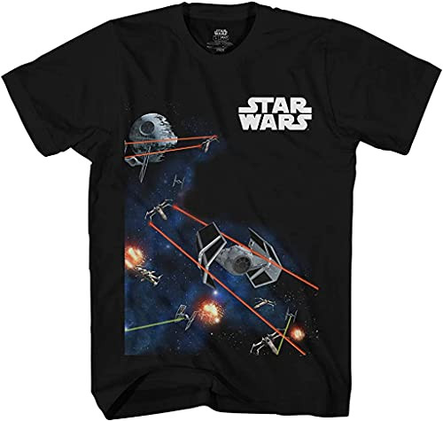 Star Wars Battle Blast Tie Fighters X-Wing Big Boys Youth T-Shirt Licensed -Black, Large- Star Wars Battle Blast Tie Fighters X-Wing Big Boys Youth T-Shirt Licensed -Black, Large-