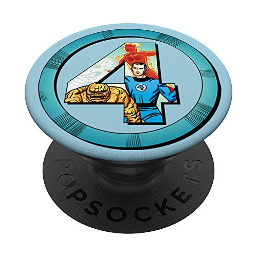 Marvel The Fantastic 4 Super Heroes Retro PopSockets PopGrip: Swappable Grip for Phones  and  Tablets