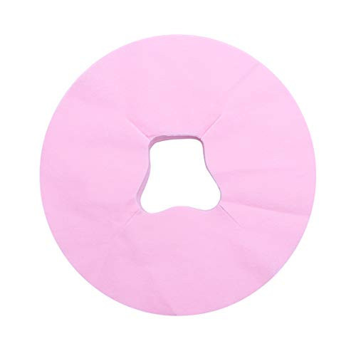 ARTIBETTER 100 Sheets Disposable Headrest Covers Non-Woven Face Cushion Covers SPA Face Cradle Cover Massage Disposable Breathing Sheet -Pink-