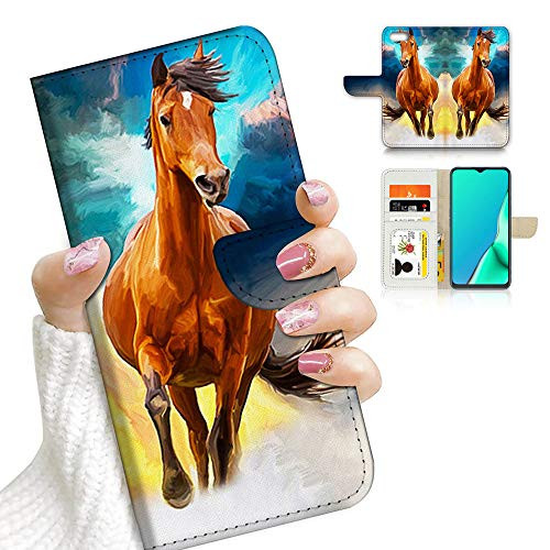 for iPhone SE 2 2020, 2nd Generation 2020, fits iPhone 8/7, Designed Flip Wallet Phone Case Cover, A23241 Brown Running Horse 23241