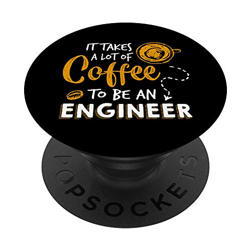 Coffee Lover Funny Engineer Engineering Software Mechanical PopSockets PopGrip: Swappable Grip for Phones  and  Tablets
