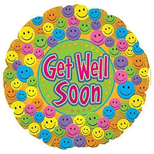 CTI 114343 GET WELL SOON SMILEY, 17", Multicolored
