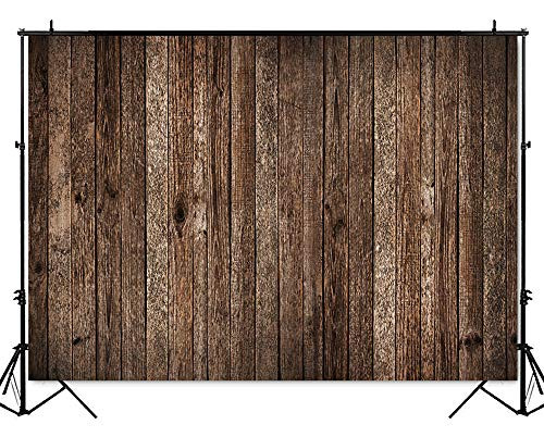 Mocsicka Vintage Wood Floor Photo Backdrop Brown Wooden Wall Newborn Baby Photography Background Family Children Kids Christmas Portrait Backdrop Photo Booth Props -7x5ft-
