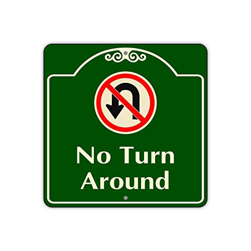 No Turn Around Private Driveway Unique Novelty Aluminum Metal Sign 12"x12"