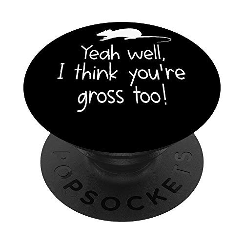 Funny Novelty Rats Quote Pet Rat Gift PopSockets PopGrip: Swappable Grip for Phones  and  Tablets