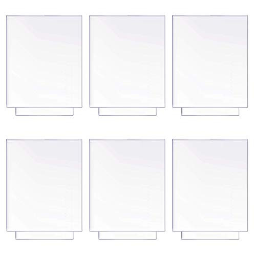 6PCS Acrylic Sheet Clear Plexiglass, 0.08"-2MM-Transparent Plastic Plexi Glass Board with Protective Paper for LED Light Base, DIY Display Projects, Craft -6pcs Rectangle, 0.08" Thick-