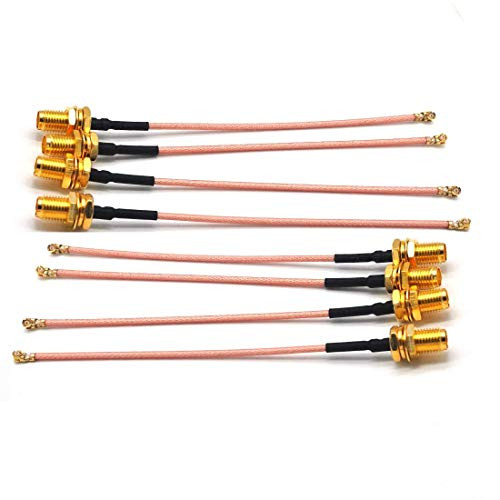 8PCS 20CM IPX/UFL to RP-SMA Female Extension Cord Antenna WiFi Pigtail Cable IPEX U.FL IPX Connector to RP-SMA Female Jack Plug RG178 Coax Jumper Cable