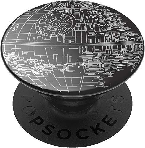 PopSockets: PopGrip with Swappable Top for Phones  and  Tablets - Star Wars - Death Star Alum