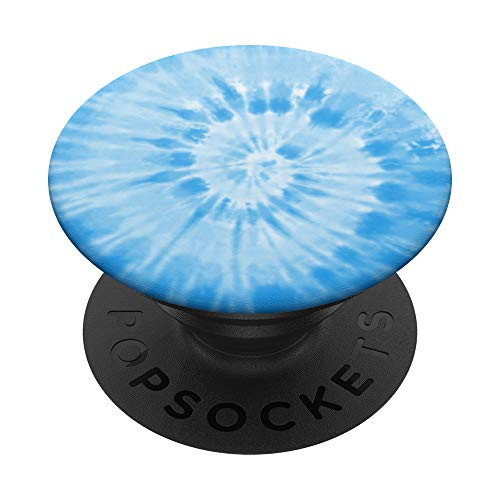 Pastel Blue Tie Dye Swirl Pattern PopSockets PopGrip: Swappable Grip for Phones  and  Tablets